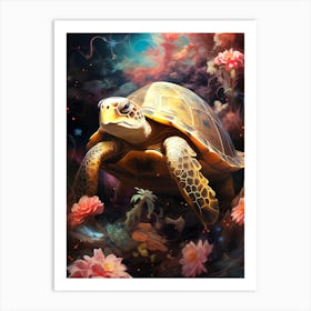 Turtle In The Sea Art Print