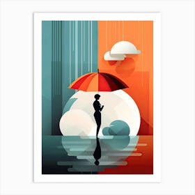 Glimpses of Her Aura: Abstract Woman's Delight Art Print