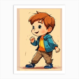 Cartoon Boy Art Print