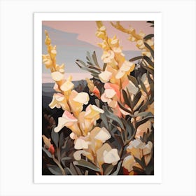 Snapdragon 4 Flower Painting Art Print