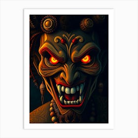 Scary Demon Face Poster