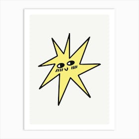 Happy Star Illustration Art Print