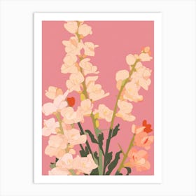 Freesias Flower Big Bold Illustration 1 Art Print