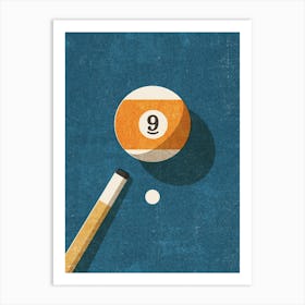 Billiards Ball 9 Art Print