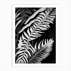 Boston Fern Linocut Art Print