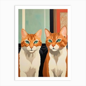 Two Cats 2 Art Print