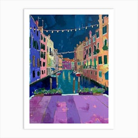 Venice At Night 1 Art Print