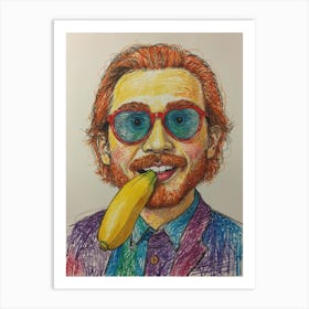 Banana Man Art Print