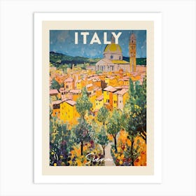 Siena Italy 1 Fauvist Painting Travel Poster Art Print