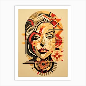 Abstract Illustration Of A Woman And The Cosmos 33 Art Print