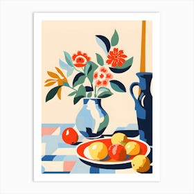 Still Life With Flowers Art Print