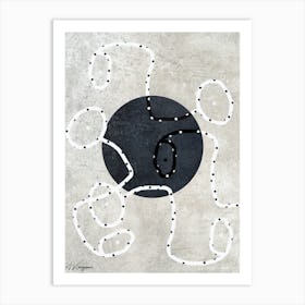 'Circle' and 'Snakes' Abstract Art Print