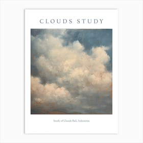 Study Of Clouds Bali, Indonesia 2 Art Print