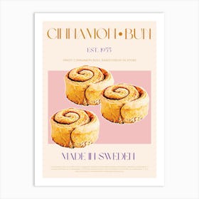 Cinnamon Bun Mid Century Art Print