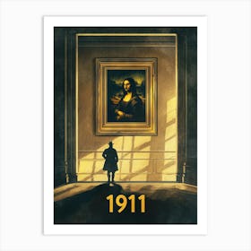 Aihrgdesign A Vintage Poster Inspired By The 1911 Theft Of Th 64a91410 A804 433f B46e Df1f982f934d 2 Affiche