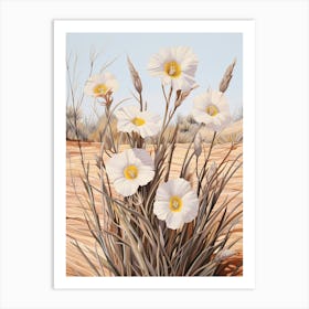 Flax Flower 3 Flower Painting Art Print