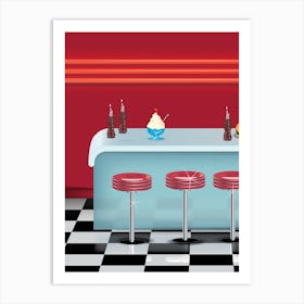 Retro Diner Vector Art Print