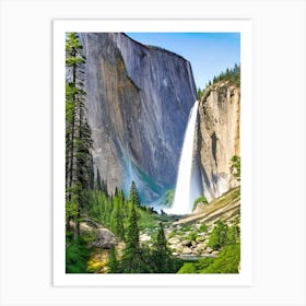 Yosemite Falls, United States Majestic, Beautiful & Classic (2) Art Print