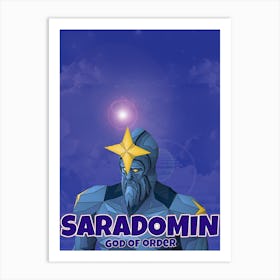 Saradomin, RS, RS3, OSRS, Runescape, Video Game, Art, Wall Print Art Print