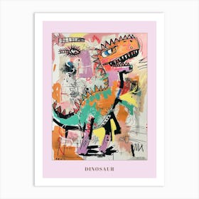 Abstract Pink Graffiti Brushstroke 2 Poster Art Print