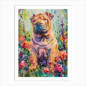 Chinese Shar Pei Acrylic Painting 7 Art Print