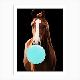Horse Chewing Bubble Gum Art Print