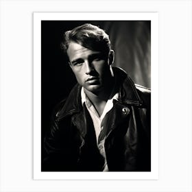 Black And White Photograph Marlon Brando 2 Art Print