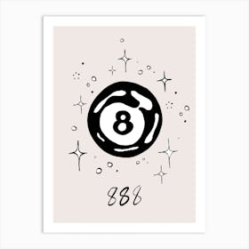 888 ball Art Print