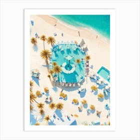 Aerial View Of A Beach Art Print