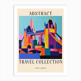 Abstract Travel Collection Poster London England 2 Art Print