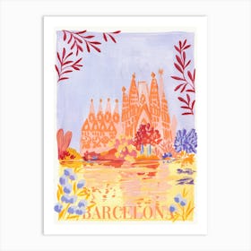 Botanical Sagrada Familia  Art Print