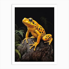 Golden Poison Frog Realistic Portrait 2 Art Print
