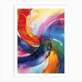 Rainbow Paint Brush Strokes 10 Art Print