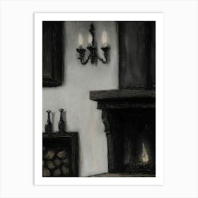 Room With A Fireplace 2 Art Print