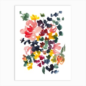 Abstract Flower Bouquet 2 Art Print