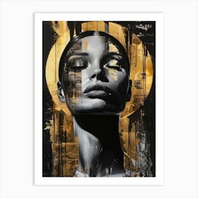 Gold And Black 71 Art Print