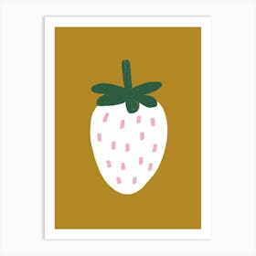 Strawberry Solo Ochre Art Print