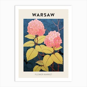 Warsaw Poland Botanical Flower Market Poster Art Print