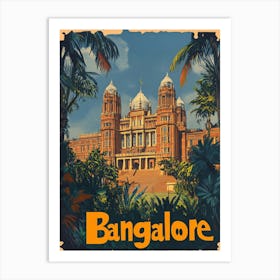 Aihrgdesign A Vintage Travel Poster Of Bangalore 5 Art Print