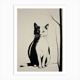 Cat In The Woods Art Print