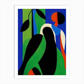 Botanical Woman Figure Abstract Matisse Style Art Print
