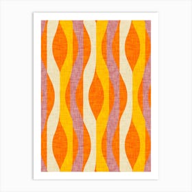 Mod Lines Orange Art Print