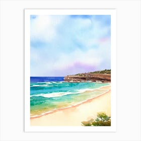 Bronte Beach, Australia Watercolour Art Print