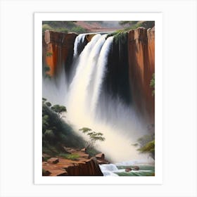 Kalandula Falls, Angola Peaceful Oil Art  Art Print