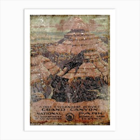 Vintage Travel Poster ― Grand Canyon National Park 1 Art Print