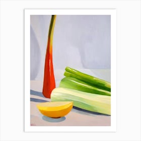 Celery 2 Tablescape vegetable Art Print