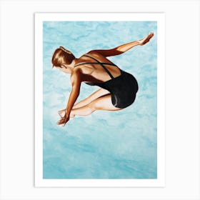 Black Swimsuit Above the Water  Art Print