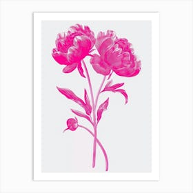 Hot Pink Peony 1 Art Print