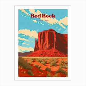 Red Rock State Park Arizona Desert Digital Travel Art Art Print