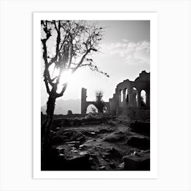 Ravello, Italy, Black And White Photography 4 Art Print